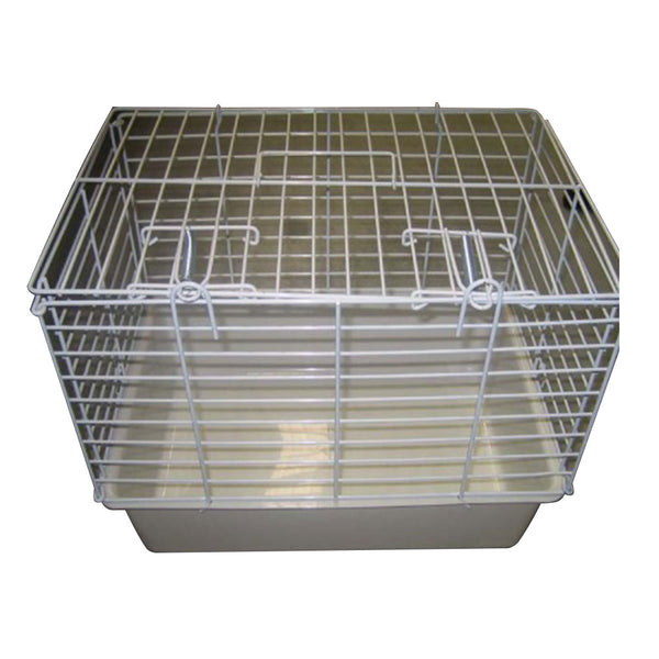 Pet Carrier with Plastic Base and Wire Top (Medium)
