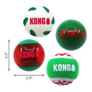 Kong Holiday Occasions Toy Balls 4-Pack (Medium)