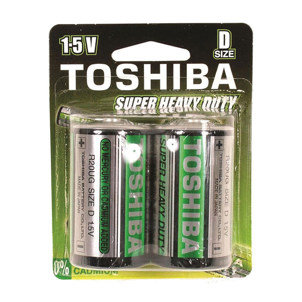 Toshiba D Super Heavy Duty Battery 1.5V 2pk