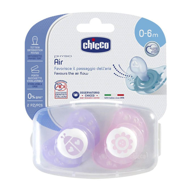 Chicco Physio Soother for Gir 2pk ( 0-6m)