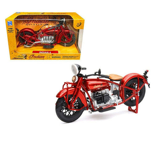1930 Indian Four Bike 1:12 Scale (Burgundy)