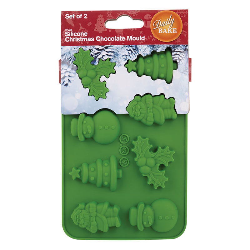 Daily Bake Silicone 8-Cup Chocolate Mould 2pcs