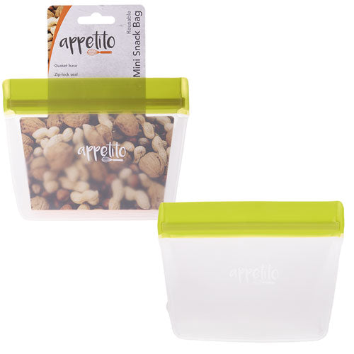 Appetito Reusable Mini Snack Bag (Green)