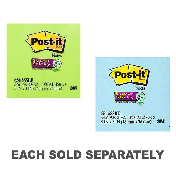 Post-It 76x76mm Super Sticky Notes (Box of 4)