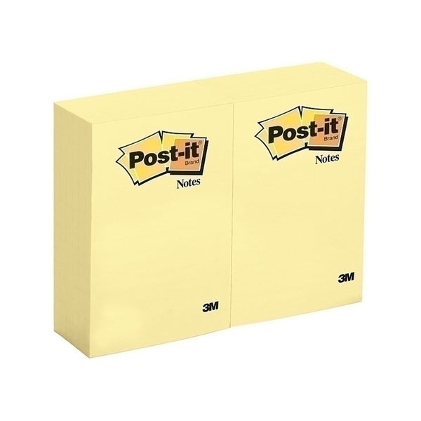 Post-It Canary Yellow Notes 12pk (10x15cm)