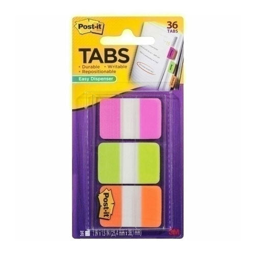 Post-It Tabs Pink/Green/Orange (Box of 6)