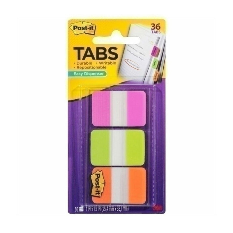 Post-It Tabs Pink/Green/Orange (Box of 6)