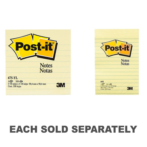 Post-It Canary Yellow Lined Notes 12pk
