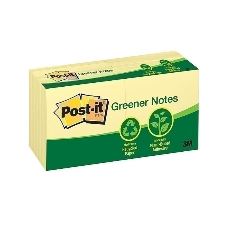 Post-It Greener Notes 12pk (Canary Yellow)