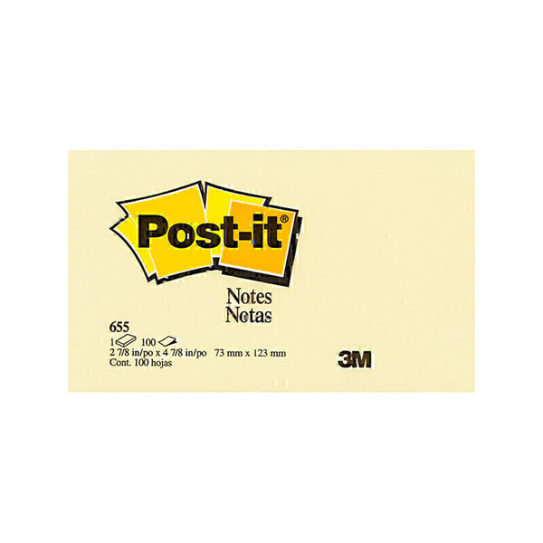 Post-It Notes Canary Yellow 12pk (73x123mm)