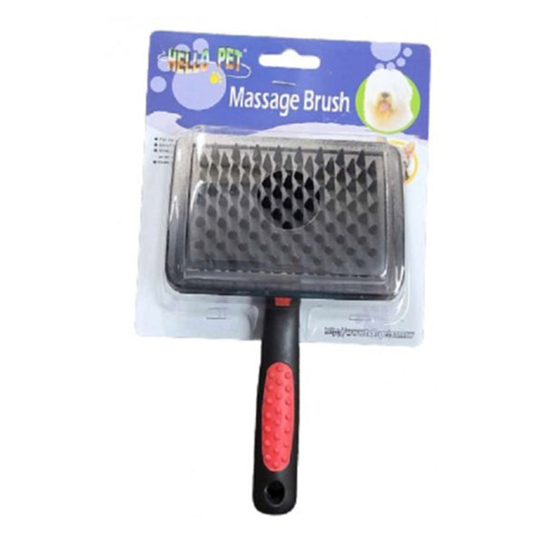 Hello Pet Rubber Massage Grooming Brush