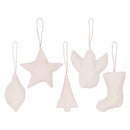 Pre-stuffed Calico Christmas Ornaments 10pcs