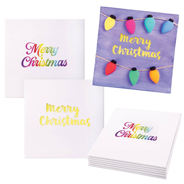DIY Foil Christmas Canvas 6pk