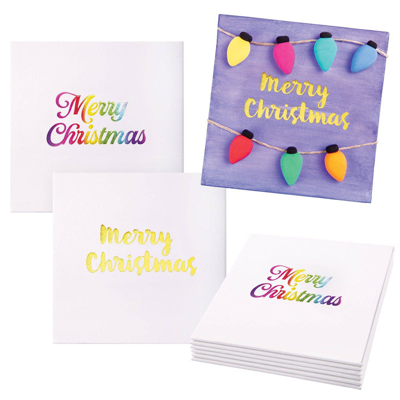 DIY Foil Christmas Canvas 6pk