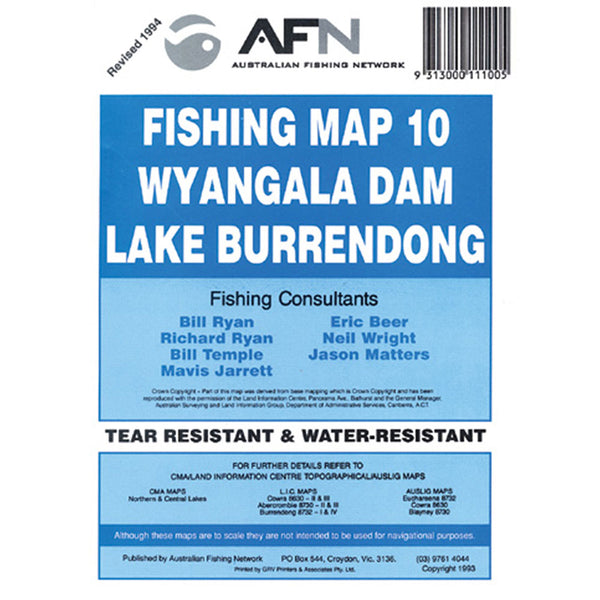 Wyangala Fishing Map