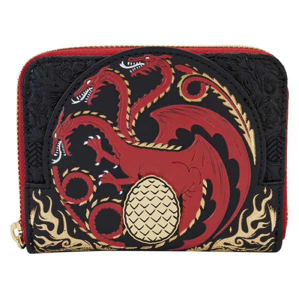 House of the Dragont Targaryen Sigil Zip Around Wallet