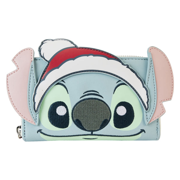 Lilo & Stitch Stitch Holiday Glitter Zip Around Wallet