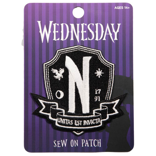 Wednesday Nevermore School Logo Patch