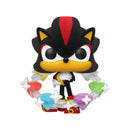 Sonic the Hedgehog Shadow w/ Emeralds Exclusive Flocked Pop!