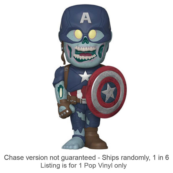 What If Zombie Captain America Vinyl Soda Chase Ships 1 in 6
