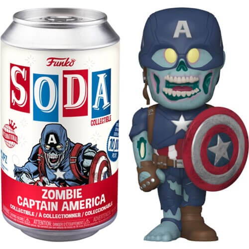 What If Zombie Captain America Vinyl Soda Chase Ships 1 in 6