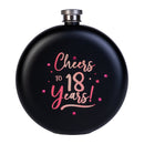 Rose Gold Birthday Round Flask