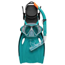 Mission Adult Silitex Mask, Snorkel & Fin Set (Teal)