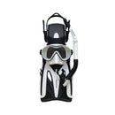 Phantom Adult Silicone Mask, Snorkel & Fin Set (White)