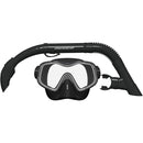 Raven Junior Silicone Mask & Snorkel Set (Black)