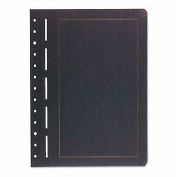 Cardboard Album Sheets w/ Gold Border 12pk (Black)