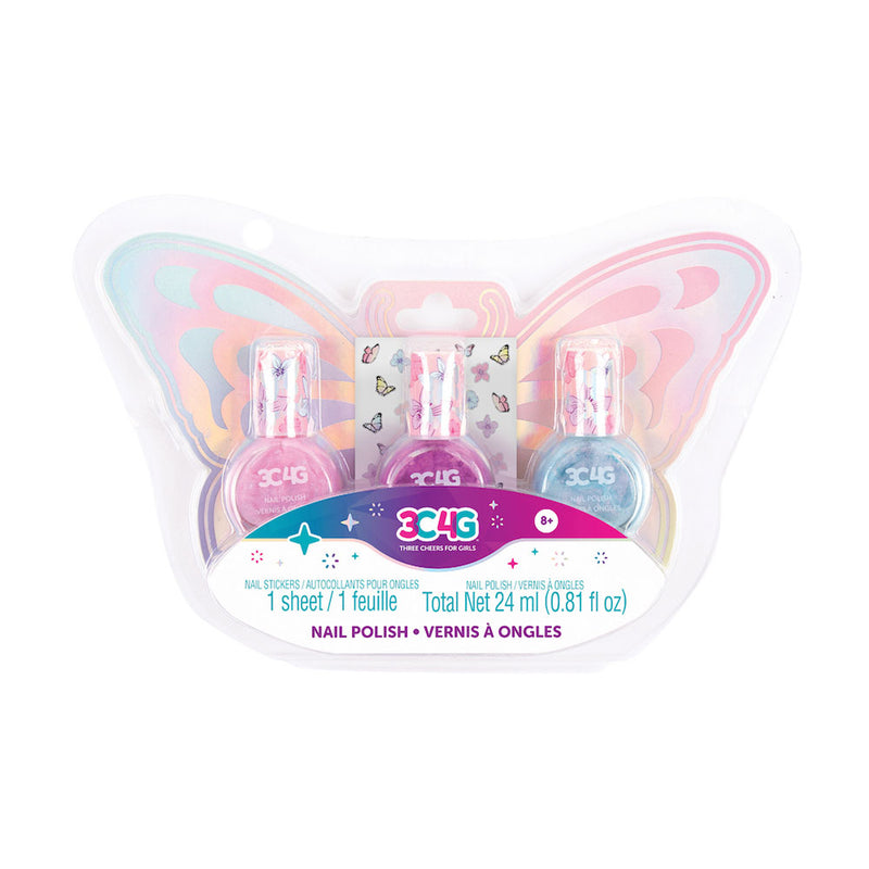 3C4G Butterfly Nail Polish (Pack of 3)