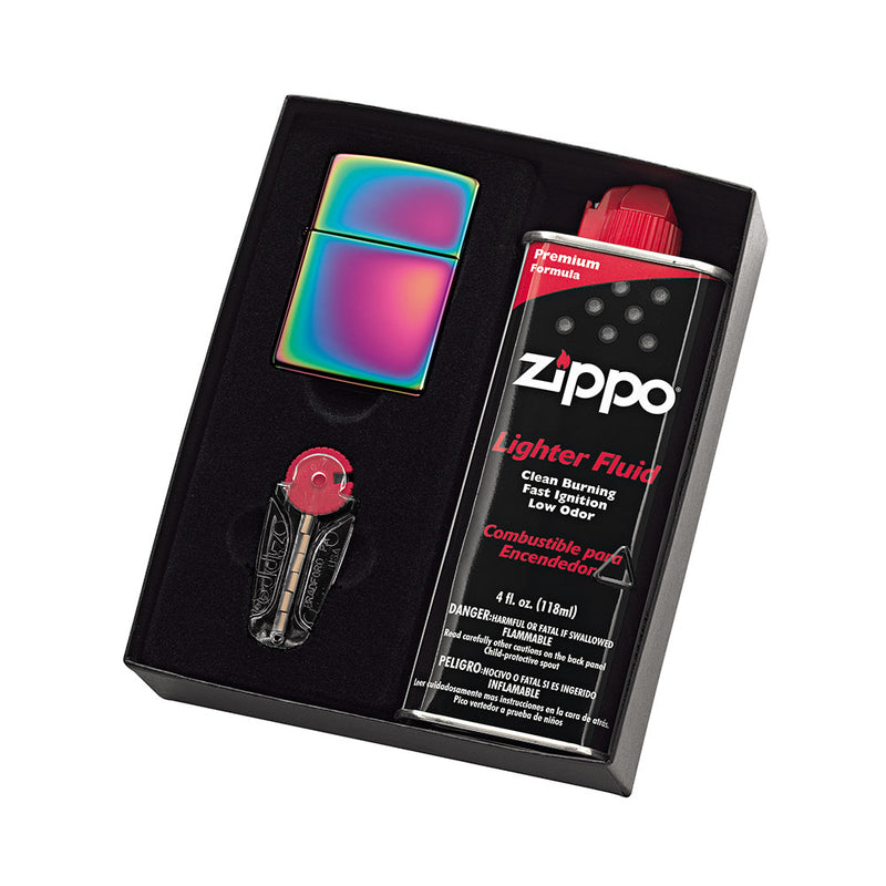 Zippo Lighter with Fluid and Flints Gift Pack
