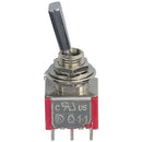 Flattened Actuator Mini Toggle Switch