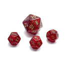 Chessex D12 Dice Glitter Mini-Polyhedral (Ruby/Gold)