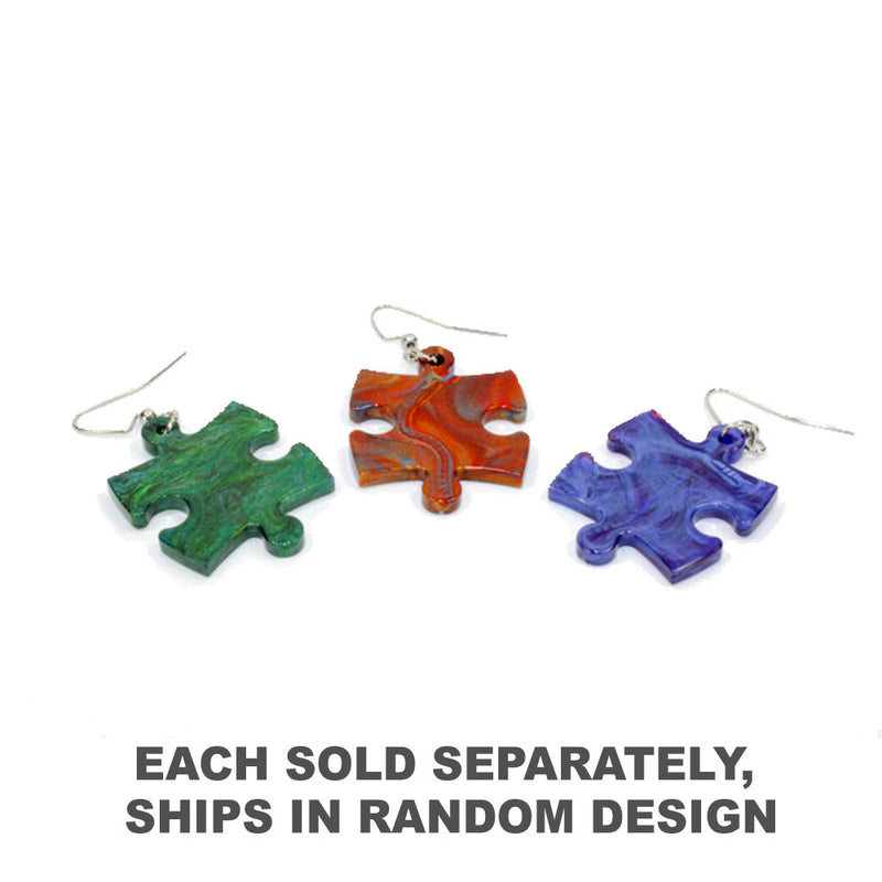 Chessex Earrings Puzzle Piece Pair (1pc Random Color)