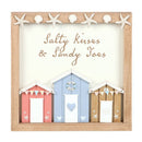 Salty Kisses 3D Shell Beach Hut MDF Plaque