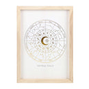 Astrology Wheel Off White Wooden Framed Wall Print