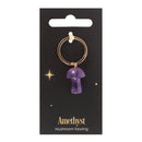 Amethyst Mushroom Keyring