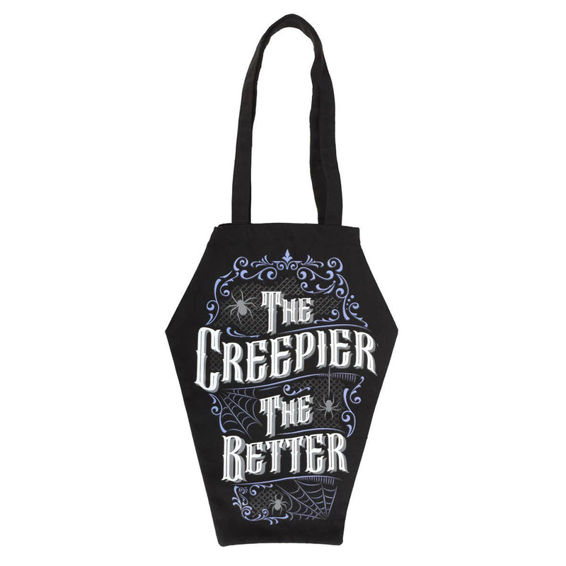 The Creepier The Better Coffin Shaped Cotton Tote Bag