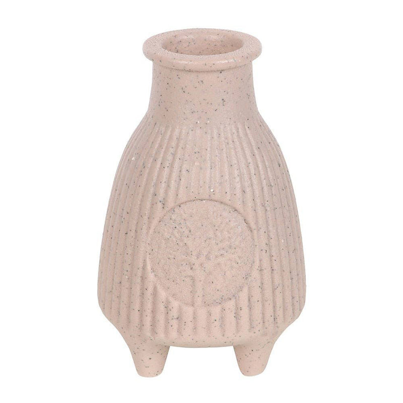 Greige Ribbed Ceramic Palo Santo Burner