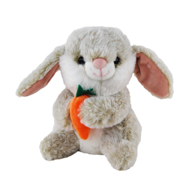 Elka Bunny Clover with Carrot Beige Soft Toy 14cm (Beige)