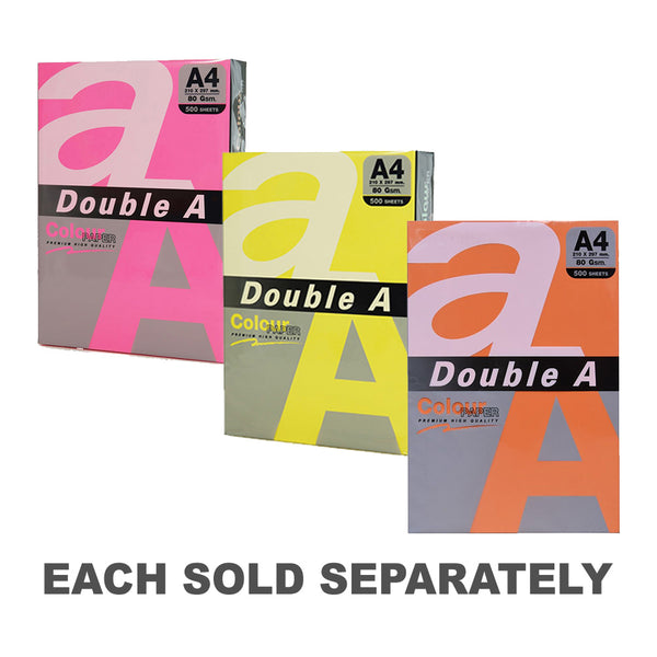 Double A A4 80gsm Deep Colour Copy Paper 500pcs