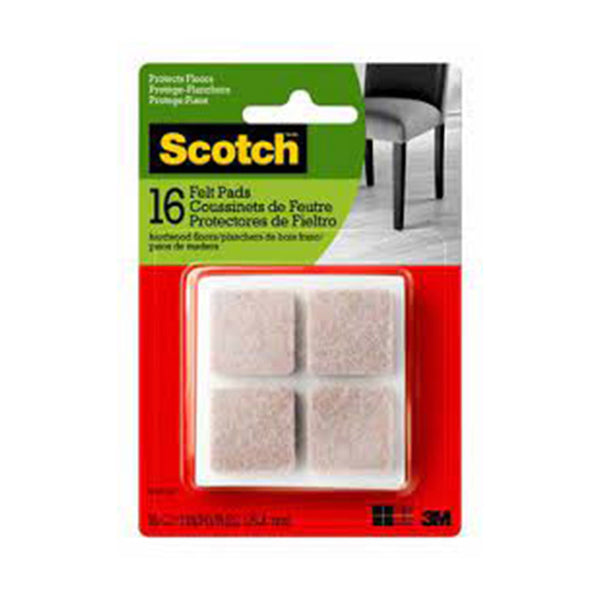 Scotch Square Felt Pads (Pack of 16)