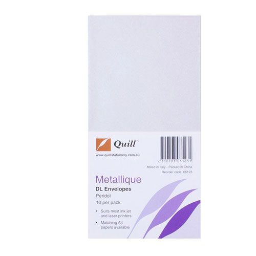 Quill DL Metallique Peridot Envelope (Pack of 10)