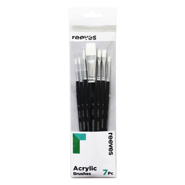 Reeves Long Handle Paint Brush Set (Pack of 7)
