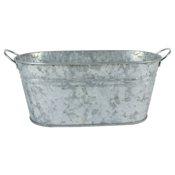 Loke Antiqued Silver Trough Pot (29x15cm)