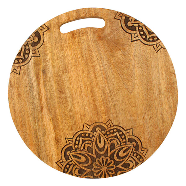 Harmony Mango Wood Round Chopping Board (38x38x2cm)