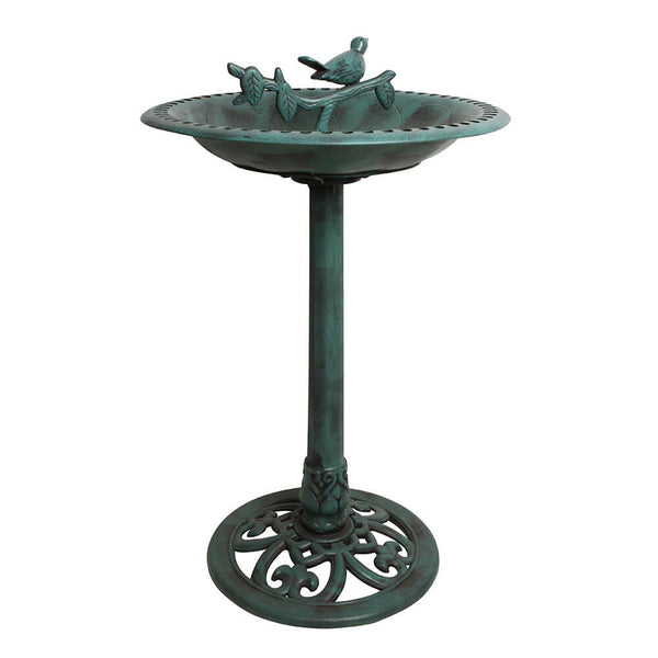 Plastic Bird Bath Garden Statue with Pebbles 72cm