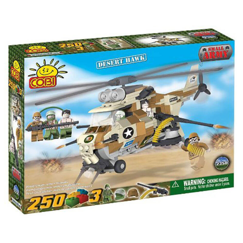 Small Army 250p Desert Hawk Military Helicopter Construct St