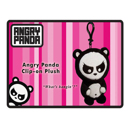 Angry Panda Clip-on Plush